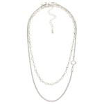 Wholesale layered Chain Link Necklace Square Chain Glass Crystal Stations L Exte