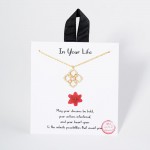 Wholesale dainty Chain Link Necklace Pearl Cubic Zirconia Flower Pendant L Exten
