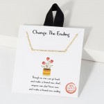 Wholesale dainty Chain Link Necklace Cubic Zirconia Bar Pendant L Extender L Hyp