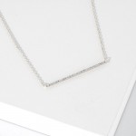 Wholesale dainty Chain Link Necklace Cubic Zirconia Bar Pendant L Extender L Hyp