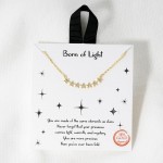 Wholesale dainty Chain Link Necklace Cubic Zirconia Stars Pendant L Extender L H