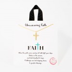 Wholesale dainty Chain Link Necklace Cubic Zirconia Cross Pendant L Extender L H