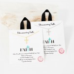 Wholesale dainty Chain Link Necklace Cubic Zirconia Cross Pendant L Extender L H