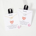 Wholesale dainty Chain Link Necklace Linked Cubic Zirconia Hoops Pendant L Exten