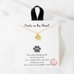 Wholesale dainty Chain Link Necklace Metal Paw Print Pendant L Extender L Hypoal