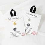 Wholesale dainty Chain Link Necklace Metal Paw Print Pendant L Extender L Hypoal