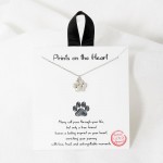 Wholesale dainty Chain Link Necklace Metal Paw Print Pendant L Extender L Hypoal