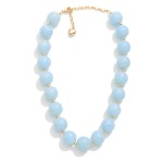 Wholesale chunky Marbled Acetate Bead Beaded Necklace L Extender L
