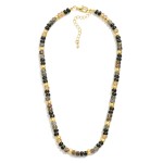 Wholesale semi Precious Stone Beaded Necklace Metal Accents L Extender L