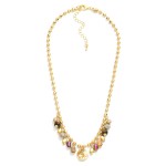 Wholesale ball Chain Necklace Faceted Bead Metal Charms L Extender L