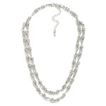 Wholesale gold Rope Knot Chain Link Necklace Metal Rings L