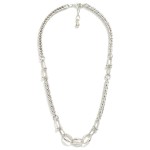 Wholesale box Chain Link Necklace Twisted U Link Accents Gold Dipped L Extender