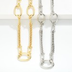 Wholesale franco Chain Link Necklace U Links Ovals Links Gold Dipped Extender L