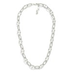 Wholesale chain Link Necklace Twisted Link Detail Gold Dipped L Extender L