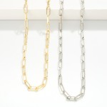 Wholesale paperclip Chain Link Necklace Gold Dipped L Extender L
