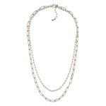 Wholesale layered Paperclip Chain Link Necklace Gold Dipped L Extender L