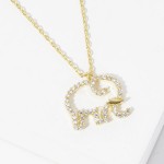 Dainty Chain Link Necklace Featuring Cubic Zirconia Elephant Pendant 

- Gold Dipped 
- Approximately 15.5" L
- Extender 2" L
