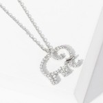 Dainty Chain Link Necklace Featuring Cubic Zirconia Elephant Pendant 

- Gold Dipped 
- Approximately 15.5" L
- Extender 2" L