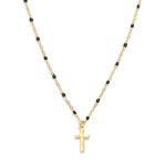Wholesale chain Link Necklace Painted Link Details Metal Cross Pendant L Extende