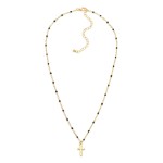 Wholesale chain Link Necklace Painted Link Details Metal Cross Pendant L Extende