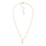 Wholesale chain Link Necklace Painted Link Details Metal Cross Pendant L Extende