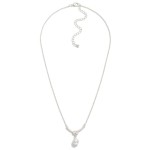 Wholesale chain Link Necklace Knotted Metal Pearl Pendant