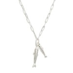 Wholesale paperclip Chain Link Necklace Fish Pendants L Extender L