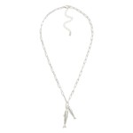 Wholesale paperclip Chain Link Necklace Fish Pendants L Extender L