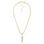 Wholesale brushed Metal Ball Chain Necklace Fish Pendant L