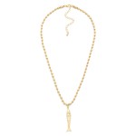 Wholesale brushed Metal Ball Chain Necklace Fish Pendant L