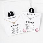 Wholesale dainty Chain Link Necklace Cubic Zirconia Heart Linked Metal Heart Pen