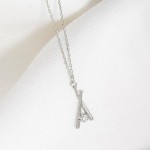Wholesale dainty Chain Link Necklace Metal Branch Pendant Pearl Cubic Zirconia A