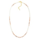 Wholesale pearl Faceted Beaded Necklace L