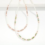 Wholesale pearl Faceted Beaded Necklace L