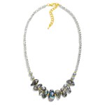 Wholesale shell Pearl Faceted Bead Beaded Necklace L Extender L