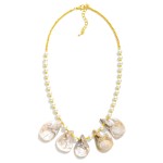Wholesale shell Pearl Metal Bead Beaded Necklace L Extender L