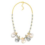 Wholesale shell Pearl Metal Bead Beaded Necklace L Extender L