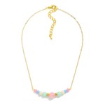 Wholesale dainty Chain Link Necklace Stone Faceted Beaded Accent L Extender L