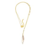 Wholesale long Chain Link Necklace Pearl Stations Shell Pendant L Extender L