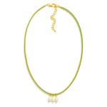 Wholesale leather Necklace Teardrop Pearl Pendants L Extender L