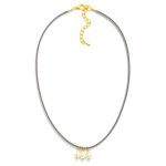 Wholesale leather Necklace Teardrop Pearl Pendants L Extender L