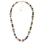 Wholesale faceted Metal Bead Beaded Necklace L Extender L