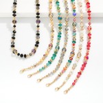 Wholesale faceted Metal Bead Beaded Necklace L Extender L