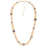 Wholesale faceted Metal Bead Beaded Necklace L Extender L