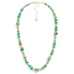 Wholesale faceted Metal Bead Beaded Necklace L Extender L