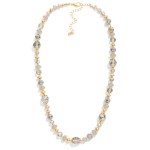 Wholesale faceted Metal Bead Beaded Necklace L Extender L