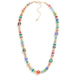 Wholesale faceted Metal Bead Beaded Necklace L Extender L