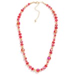 Wholesale faceted Metal Bead Beaded Necklace L Extender L