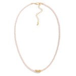 Wholesale faceted Bead Beaded Necklace Metal Rhinestone Disks L Extender L