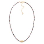 Wholesale faceted Bead Beaded Necklace Metal Rhinestone Disks L Extender L